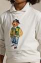Dětské bavlněné tričko s dlouhým rukávem Polo Ralph Lauren bílá 323883620010