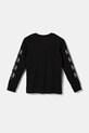 Vans longsleeve din bumbac pentru copii Bad 2 Da Bone VN000JWKBLK1 negru AW24