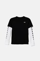 Vans longsleeve din bumbac pentru copii BY LONG CHECK TWOFER print negru VN0A49OYBLK1