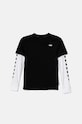 Vans longsleeve bawełniany dziecięcy BY LONG CHECK TWOFER nadruk czarny VN0A49OYBLK1