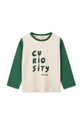 Liewood longsleeve in cotone bambino/a Apia Placement Longsleeve T-shirt LW19562 verde AW24