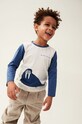 Дитячий бавовняний лонгслів Liewood Apia Placement Longsleeve T-shirt бавовна блакитний LW19562