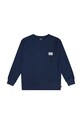 Detská mikina Levi's LONG SLEEVE POCKET TEE bez kapucne tmavomodrá 8EL555