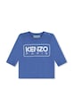 Дитячий бавовняний лонгслів Kenzo Kids бавовна блакитний K60518.86.102