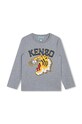 Дитячий бавовняний лонгслів Kenzo Kids бавовна сірий K60766.114.150
