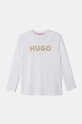 HUGO longsleeve din bumbac pentru copii print alb G00145.162.174