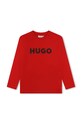 Дитячий бавовняний лонгслів HUGO бавовна червоний G00145.162.174