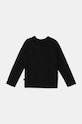 Otroška bombažna majica z dolgimi rokavi HUGO G00148.102.108 črna AW24