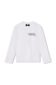 Karl Lagerfeld longsleeve din bumbac pentru copii print alb Z30243.162.174
