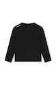 Dětské bavlněné tričko s dlouhým rukávem Karl Lagerfeld Z30357.114.150 černá AW24