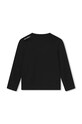 Дитячий бавовняний лонгслів Karl Lagerfeld Z30357.162.174 чорний AW24