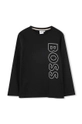 BOSS longsleeve din bumbac pentru copii print negru J51208.162.174