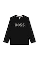 BOSS longsleeve din bumbac pentru copii print negru J51218.114.150