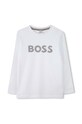 Хлопковый детский лонгслив BOSS хлопок белый J51218.162.174