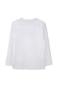 Дитячий бавовняний лонгслів BOSS J51218.162.174 білий AW24