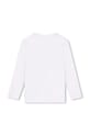 Хлопковый детский лонгслив BOSS J51225.162.174 белый AW24