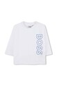 BOSS longsleeve din bumbac pentru bebeluși print alb J51293.86.94