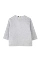 Хлопковый лонгслив для младенцев BOSS J51293.86.94 серый AW24