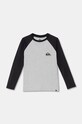 Детска блуза с дълги ръкави Quiksilver COMP LOGO RAGLAN LS памук сив EQBZT04738