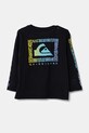 Detská bavlnená košeľa s dlhým rukávom Quiksilver REVIVAL LS EQKZT03554 tmavomodrá AW24