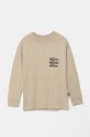 Quiksilver longsleeve bawełniany dziecięcy VINTAGE MIX LS nadruk beżowy EQBZT04799