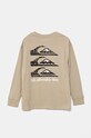 Dětské bavlněné tričko s dlouhým rukávem Quiksilver VINTAGE MIX LS EQBZT04799 béžová AW24