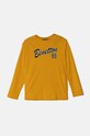 United Colors of Benetton longsleeve bawełniany dziecięcy nadruk żółty 3I1XC10JN.G.Seasonal