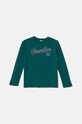 United Colors of Benetton longsleeve bawełniany dziecięcy nadruk zielony 3I1XC10JN.G.Seasonal