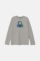 United Colors of Benetton longsleeve bawełniany dziecięcy nadruk szary 3I1XC10JN.G.Seasonal