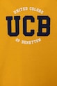 Băieți United Colors of Benetton longsleeve din bumbac pentru copii 3I1XG10F2.P.Seasonal galben