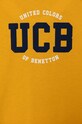 Chłopiec United Colors of Benetton longsleeve bawełniany dziecięcy 3I1XG10F2.P.Seasonal żółty