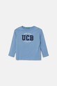 United Colors of Benetton longsleeve bawełniany dziecięcy nadruk niebieski 3I1XG10F2.P.Seasonal
