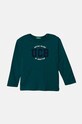 United Colors of Benetton longsleeve bawełniany dziecięcy nadruk zielony 3I1XG10F2.P.Seasonal