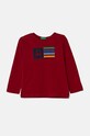 United Colors of Benetton longsleeve bawełniany dziecięcy nadruk bordowy 3I1XG10F2.P.Seasonal