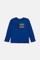 United Colors of Benetton longsleeve din bumbac pentru copii print albastru 3I1XG10F2.P.Seasonal