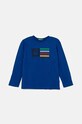 United Colors of Benetton longsleeve bawełniany dziecięcy nadruk niebieski 3I1XG10F2.P.Seasonal