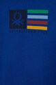 Băieți United Colors of Benetton longsleeve din bumbac pentru copii 3I1XG10F2.P.Seasonal albastru