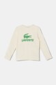 Хлопковый детский лонгслив Lacoste хлопок бежевый TJ2567