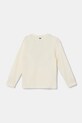 Хлопковый детский лонгслив Lacoste TJ2567 бежевый AW24