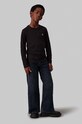 Дитячий бавовняний лонгслів Calvin Klein Jeans чорний IB0IB02255.128.176.9BYH