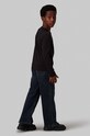 Дитячий бавовняний лонгслів Calvin Klein Jeans IB0IB02255.128.176.9BYH чорний