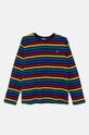 United Colors of Benetton longsleeve bawełniany dziecięcy wzorzyste granatowy 3GZ3C10JW.G.Seasonal
