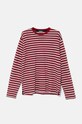 United Colors of Benetton longsleeve din bumbac pentru copii cu modele burgundia 3GZ3C10JW.G.Seasonal