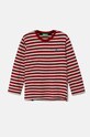 United Colors of Benetton longsleeve bawełniany dziecięcy wzorzyste bordowy 3GZ3G10F1.P.Seasonal