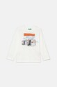 Dětské bavlněné tričko s dlouhým rukávem United Colors of Benetton kulatý bílá 3I1XG10FL.P.Seasonal