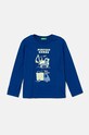 United Colors of Benetton longsleeve bawełniany dziecięcy nadruk granatowy 3I1XG10FL.P.Seasonal