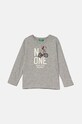 United Colors of Benetton longsleeve bawełniany dziecięcy nadruk szary 3I1XG10FL.P.Seasonal