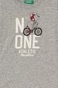 Chłopiec United Colors of Benetton longsleeve bawełniany dziecięcy 3I1XG10FL.P.Seasonal szary