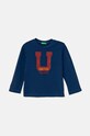 United Colors of Benetton longsleeve bawełniany dziecięcy nadruk granatowy 3096G10FM.P.Seasonal