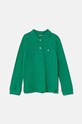 United Colors of Benetton longsleeve din bumbac pentru copii fixat verde 3089G3009.P.Repro.9BYH